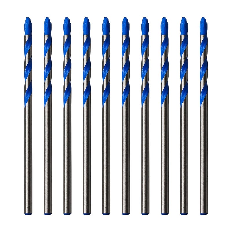 PDETVEO 10PCS 5/32" Solid Carbide Drill Bit Set, Masonry Drill Bits, Concrete Drill Bits, Carbide Drill Bits for Glass, Tile, Brick, Cement, Plastic, Wood - Image 1
